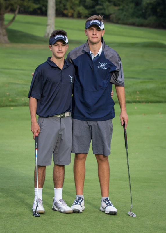 Huntington golf stars Matt Giamo and Tyler Gerbavsits. (Mike Connell photo.)