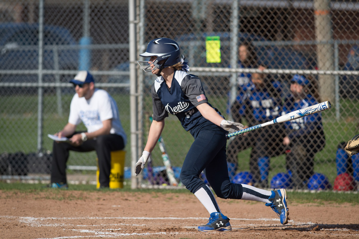 Alex Gerbavsits smacks out another hit. (Darin Reed photo.)
