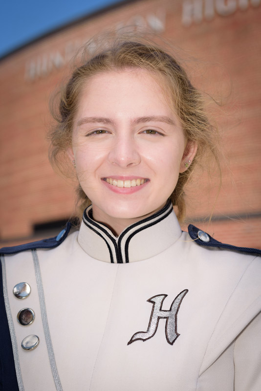 Sarah Glascock is a five-year member of the Blue Devil marching band.