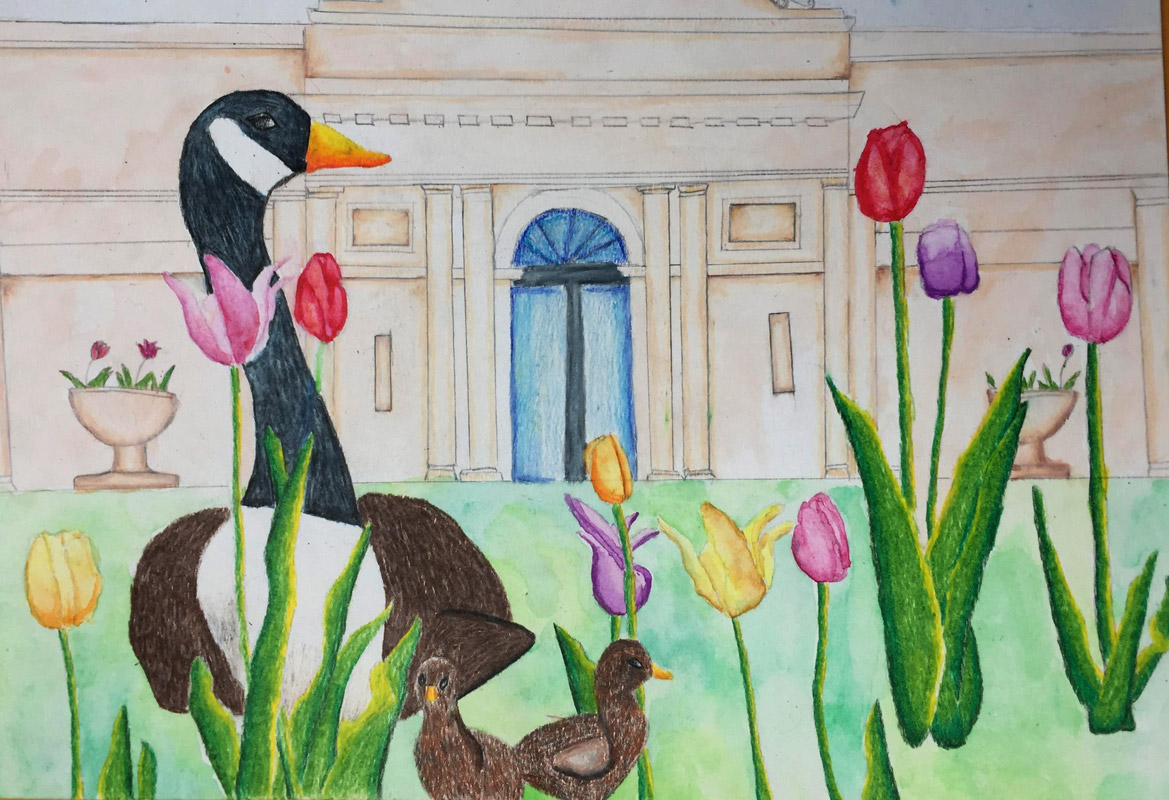 Finley seventh grader Stephanie Wickey garnered third place honors for this colorful piece.