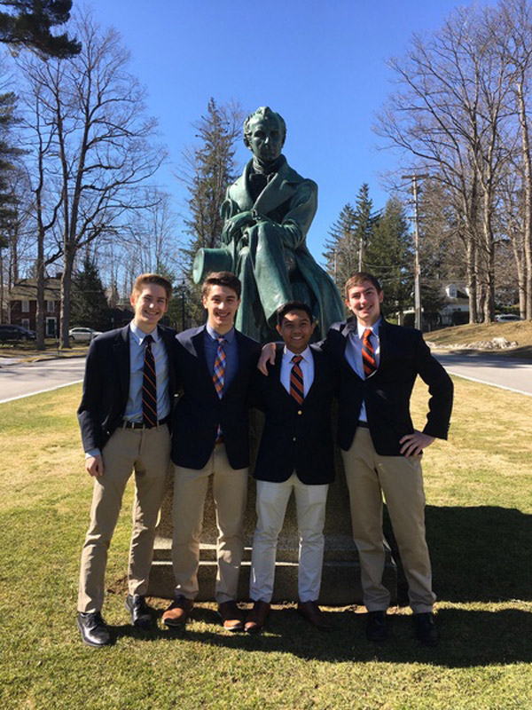 The Huntington High School student research team behind the state championship group documentary in Cooperstown.