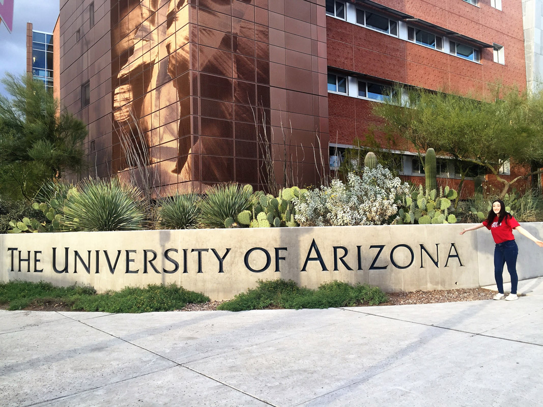 Nikki Jacobus on the campus of the University of Arizona.