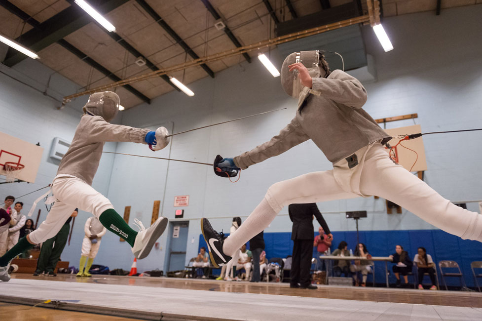 The Huntington fencing team featured many talented athletes. (Darin Reed photo.)