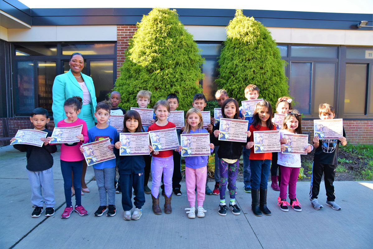 Dr. Michelle Richards with October's Washington Ways Award recipients.