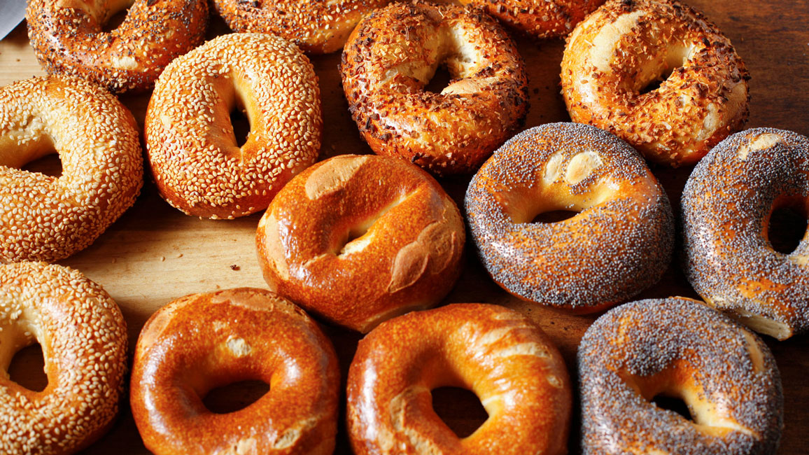 A Huntington Virtual Enterprise class has developed a company that turns stale bagels into bagel chips.