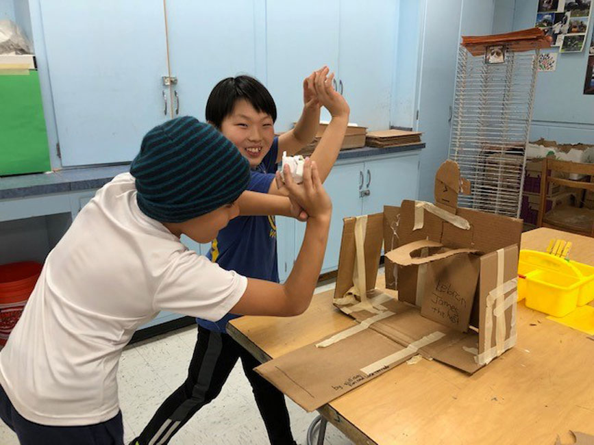 Jack Abrams STEM Magnet School students participated in this year's Cardboard Challenge.
