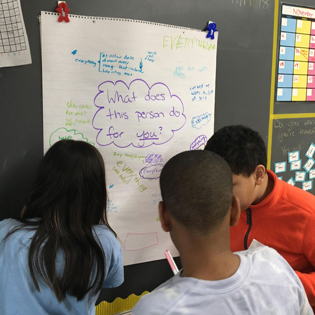 Jack Abrams STEM Magnet School fifth graders learned valuable lessons during the gratitude project.
