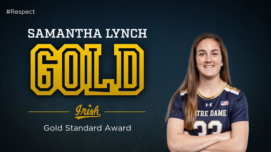 Huntington alum Samantha Lynch captured Notre Dame's Gold Standard Award.
