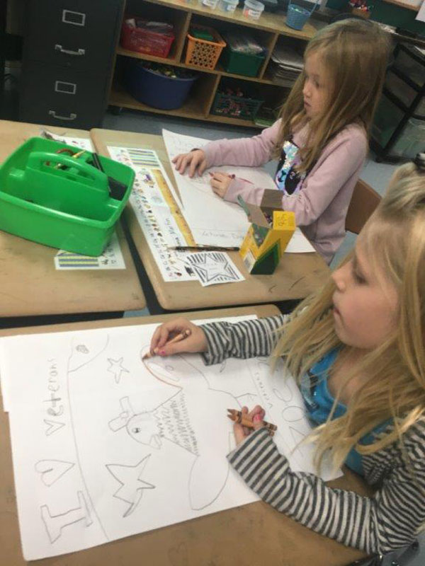 The Flower Hill second graders displayed their creative flair during the poster project.