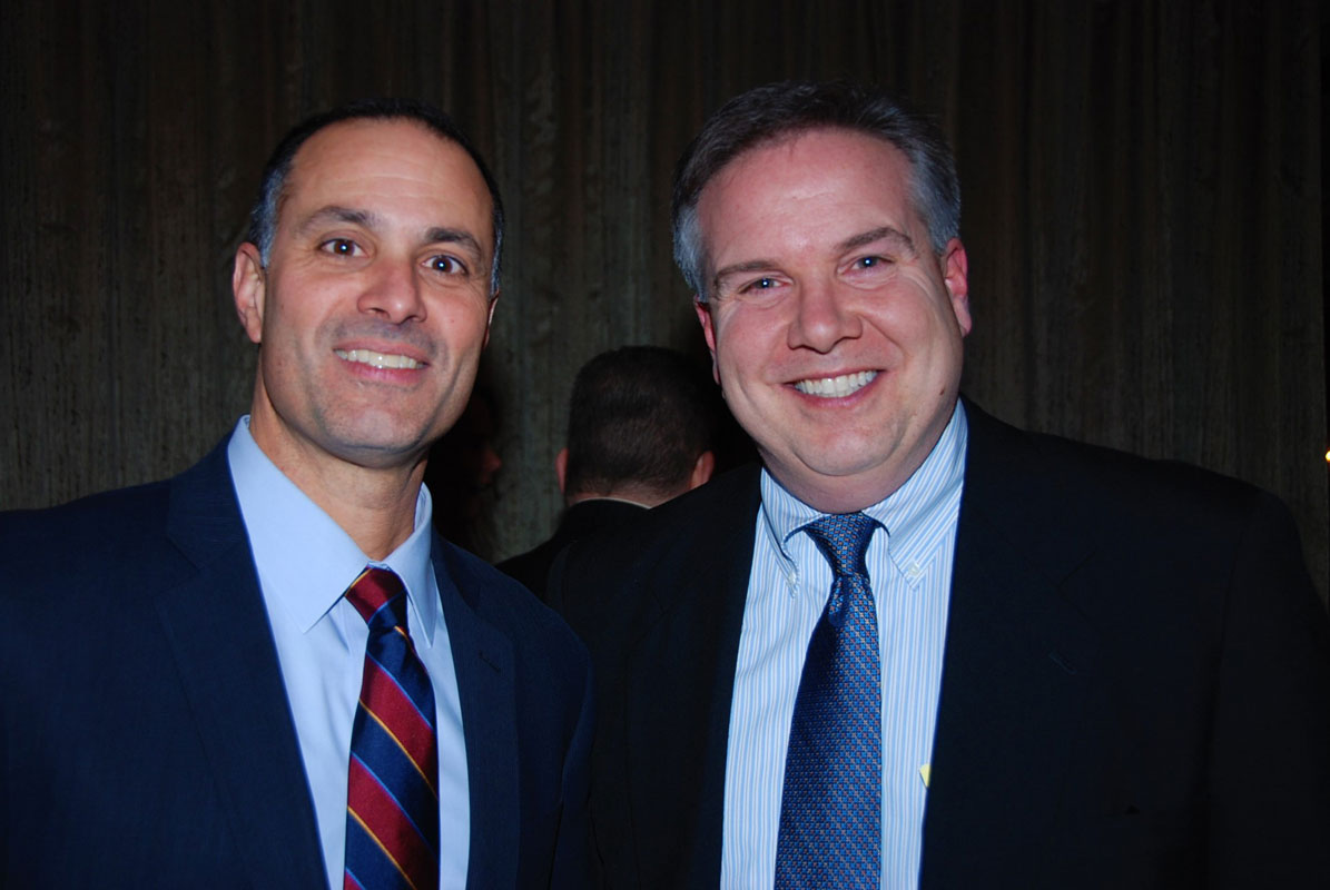 Finley Principal John Amato and Trustee Tom DiGiacomo.