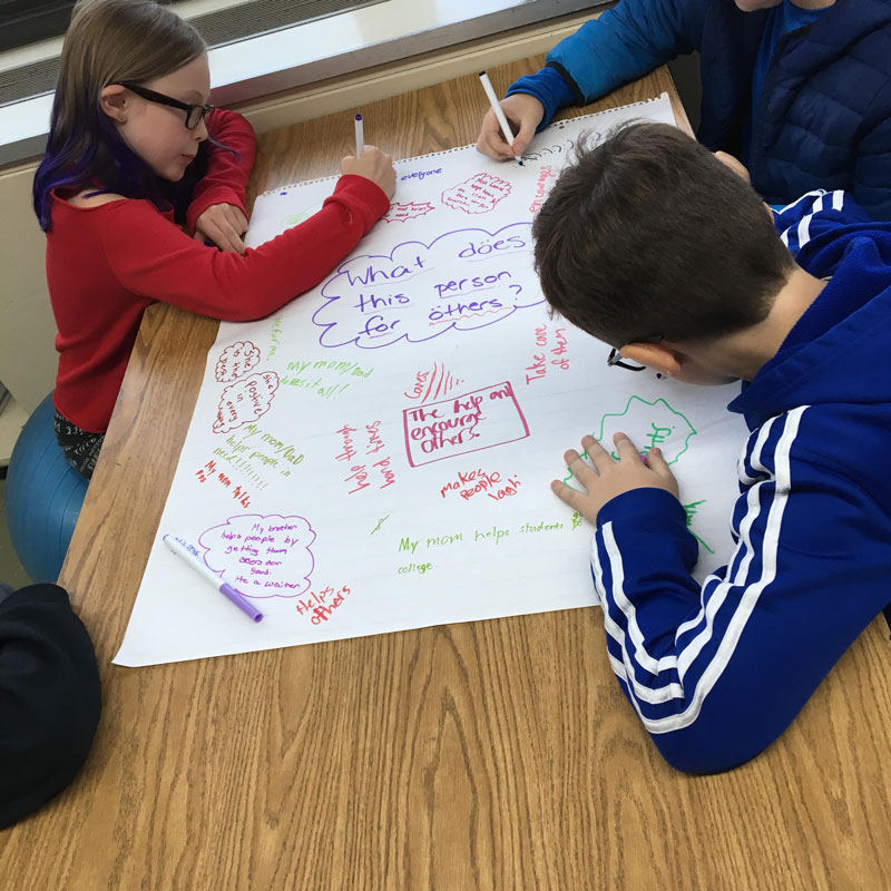 Jack Abrams STEM Magnet School fifth graders participated in a gratitude project. 