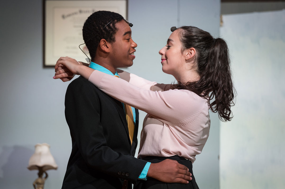 Huntington drama club actors and stagehands were thrilled with the fall production, The Desk Set (Darin Reed photo.) 