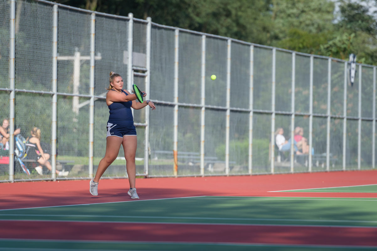 Christie Baade played tennis for Huntington throughout high school. (Darin Reed photo.)