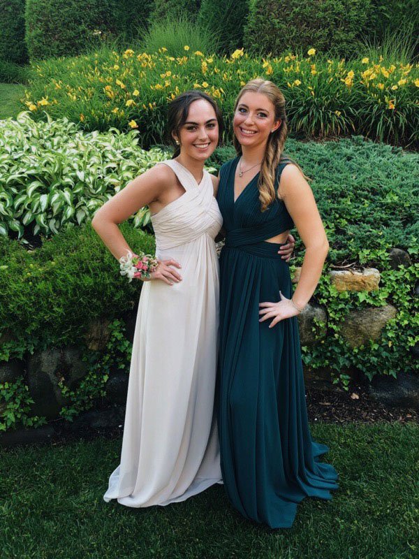 Cameron Fehrs (right) is all dressed up for a night out.