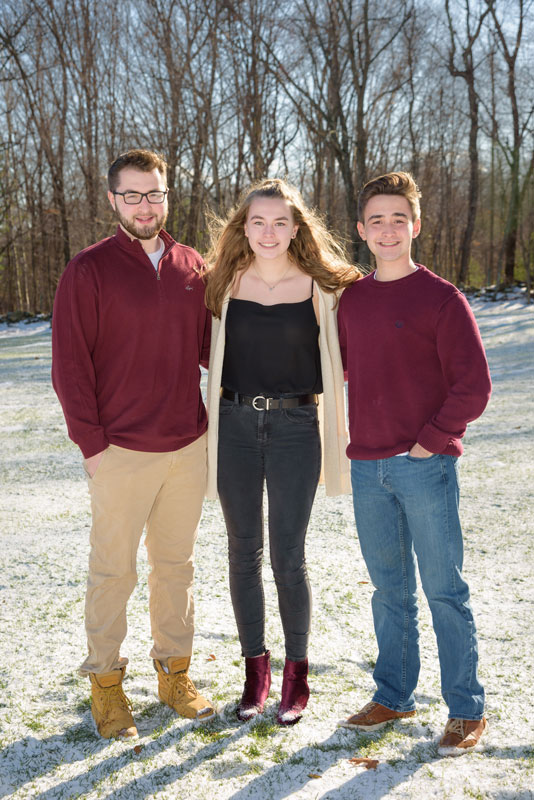 Maddie Reed with her brother, Matthew and Michael. (Darin Reed photo.)