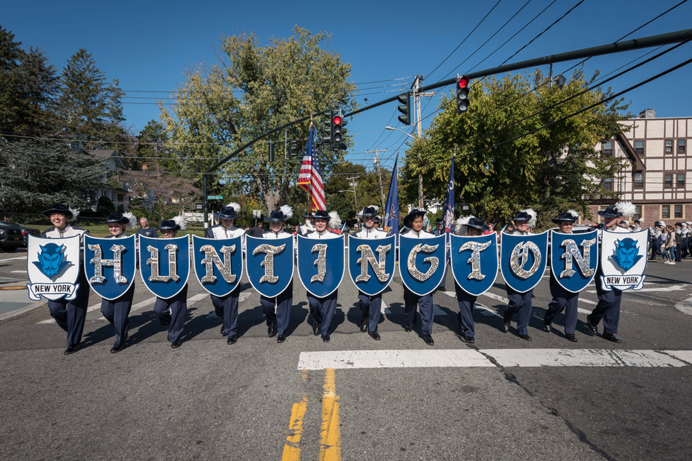 The Blue Devil marching band will lead the Homecoming Day parade. (Darin Reed photo.)