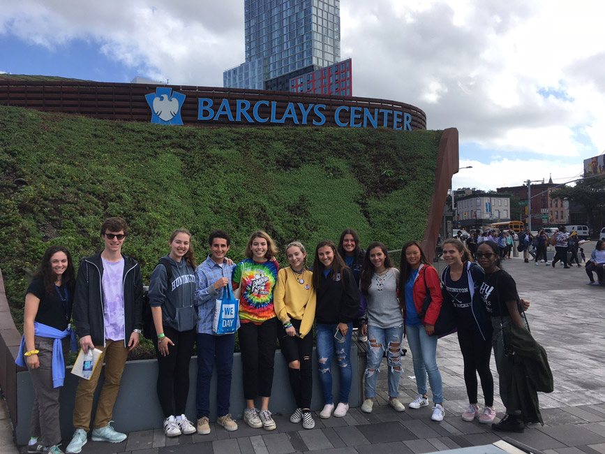 Huntington High School sent a group to WE Day UN 2018 at Barclays Center in Brooklyn.