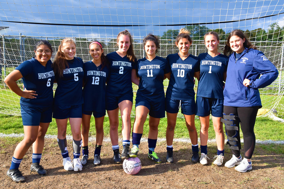 The Huntington girls' soccer team's eight sensational seniors.