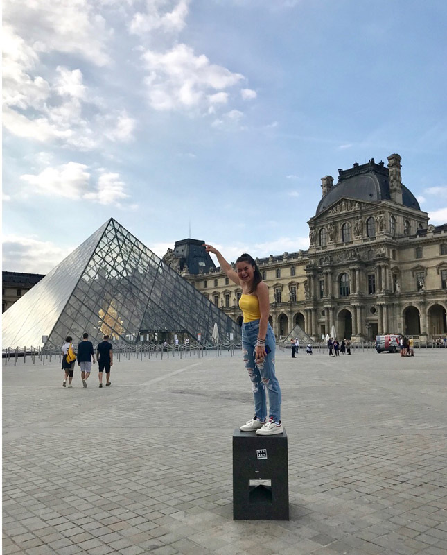 Mia Breitbarth's outgoing personality shines through regardless of where she is in the world.