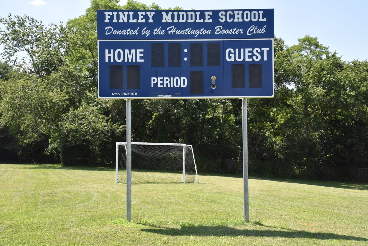 The Huntington Booster Club purchased a new scoreboard for Finley's athletic field 