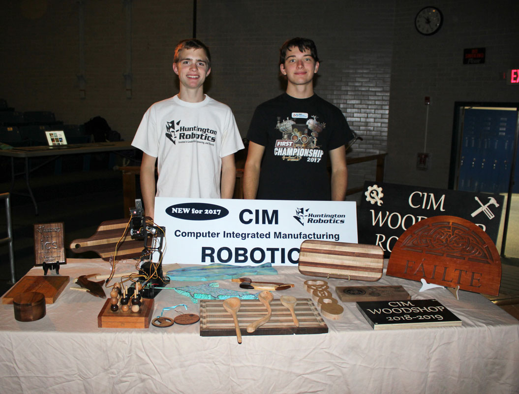 Technology students were on the scene to promote the wood shop program along with some other classes.
