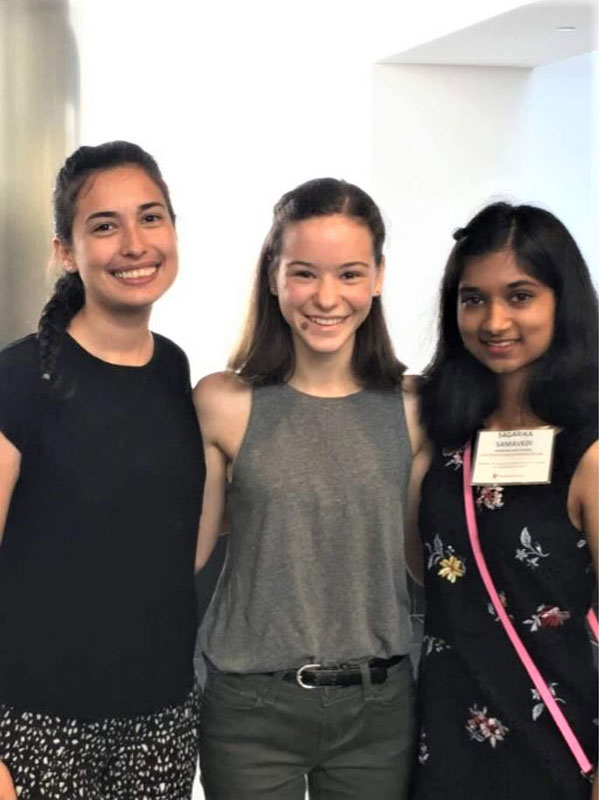 Valerie Rogel (center) with fellow internship participants.