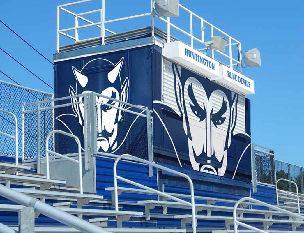 The 20 year old outdated press box atop Blue Devil Stadium is slated to be replaced.