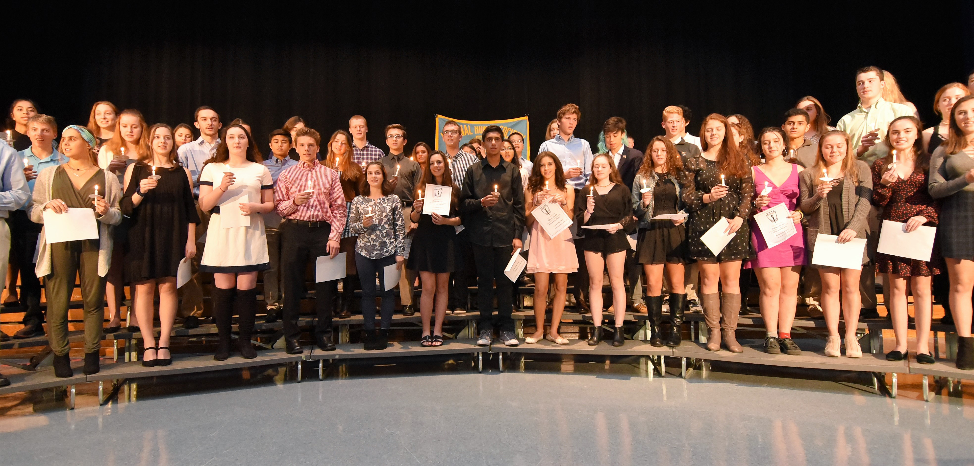 Huntington's National Honor Society chapter inducted 63 new members in 2017