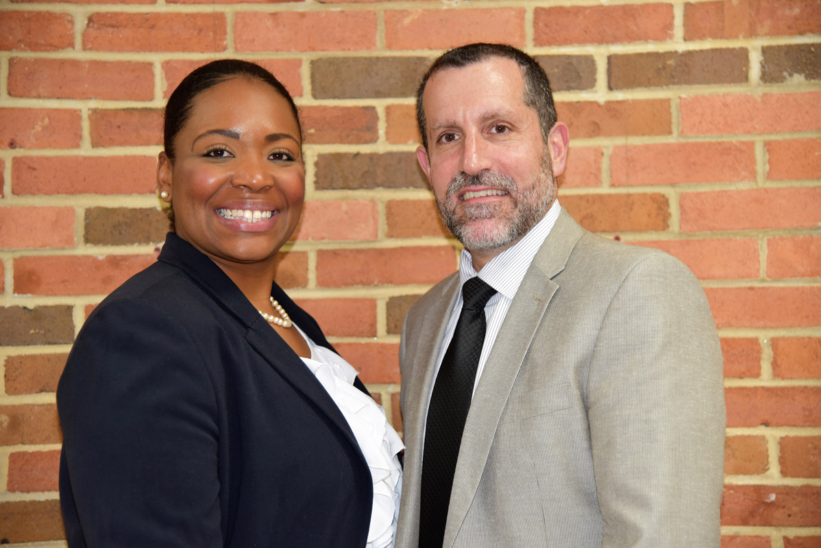 New Washington Primary School Principal Michelle J. Richards with Huntington Superintendent James W. Polansky