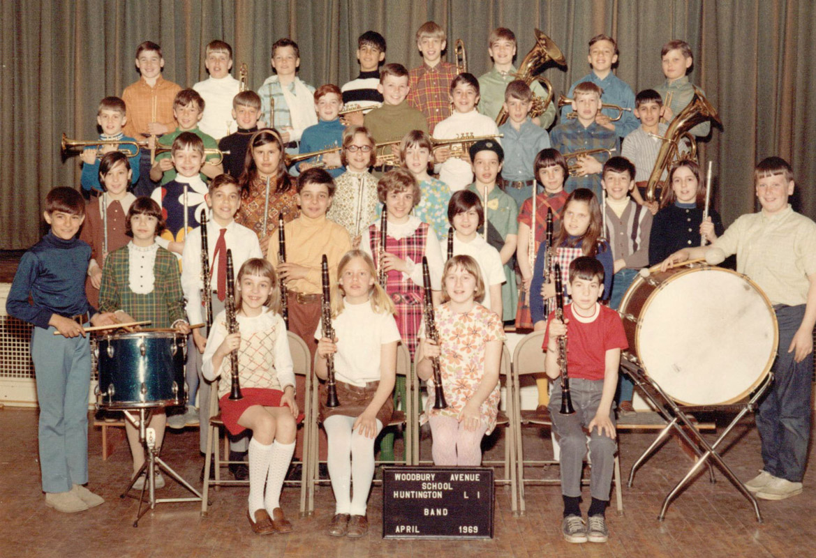 The Woodbury Avenue School band in 1969.