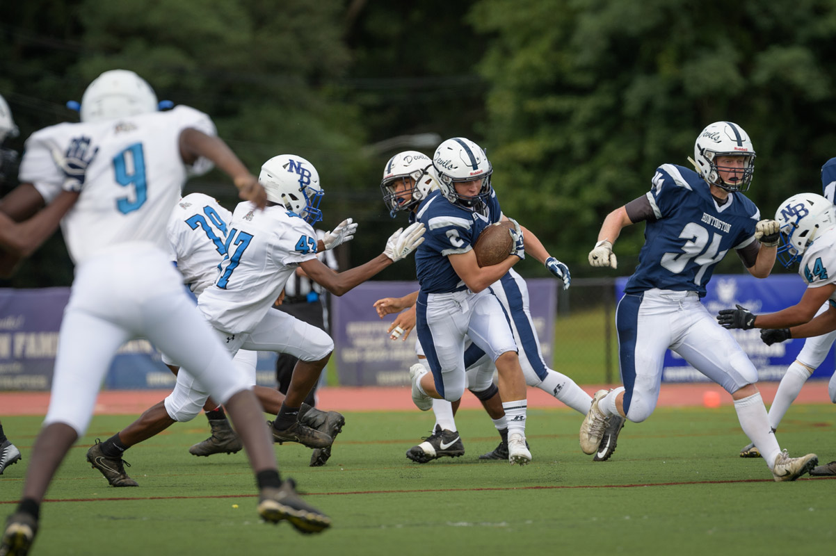 Aiden McDonald had several nice kick returns last Saturday. (Darin Reed photo.)