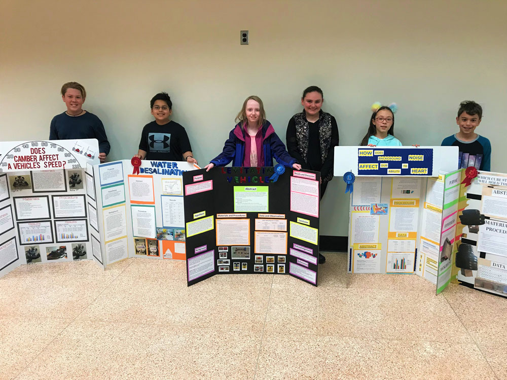 Woodhull School Science Expo top honorees among fourth, fifth and sixth graders.