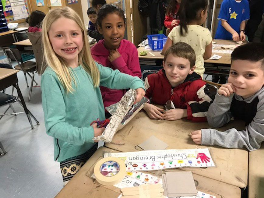 Second graders in teacher Corin Walsh's class embraced their science fair project.