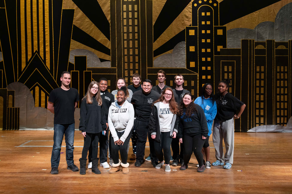 The drama club's stage crew for the spring musical was a talented group of young people. (Darin Ree photo.)