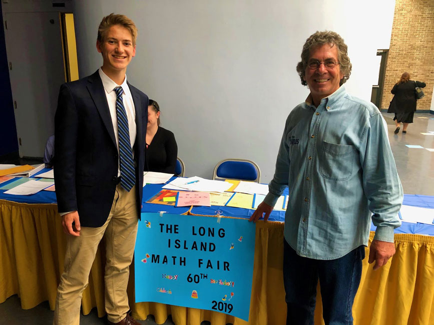 Huntington junior Andrew Knowles with his mentor, Dr. Robert Gerver, ccordinator of the reseach and technology program at SUNY Old Westbury's Institute of Creative Problem Solving.