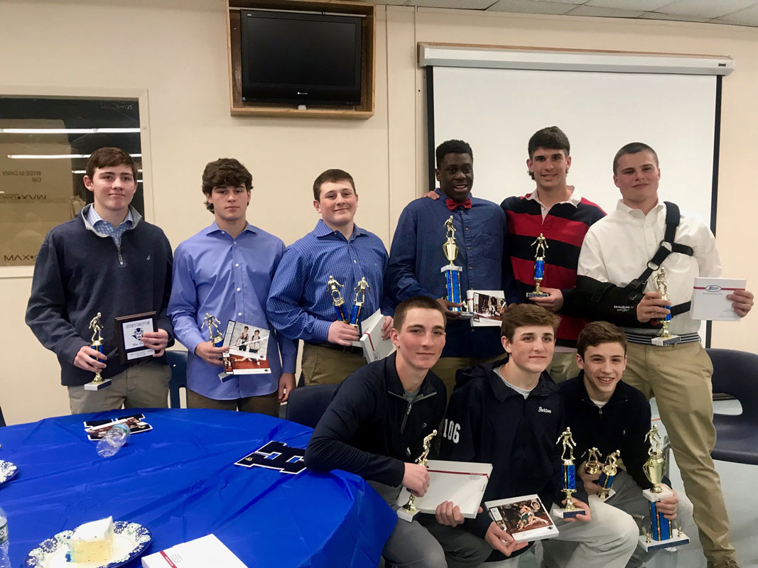 Huntington wrestlers were presented with awards during the recent reception.