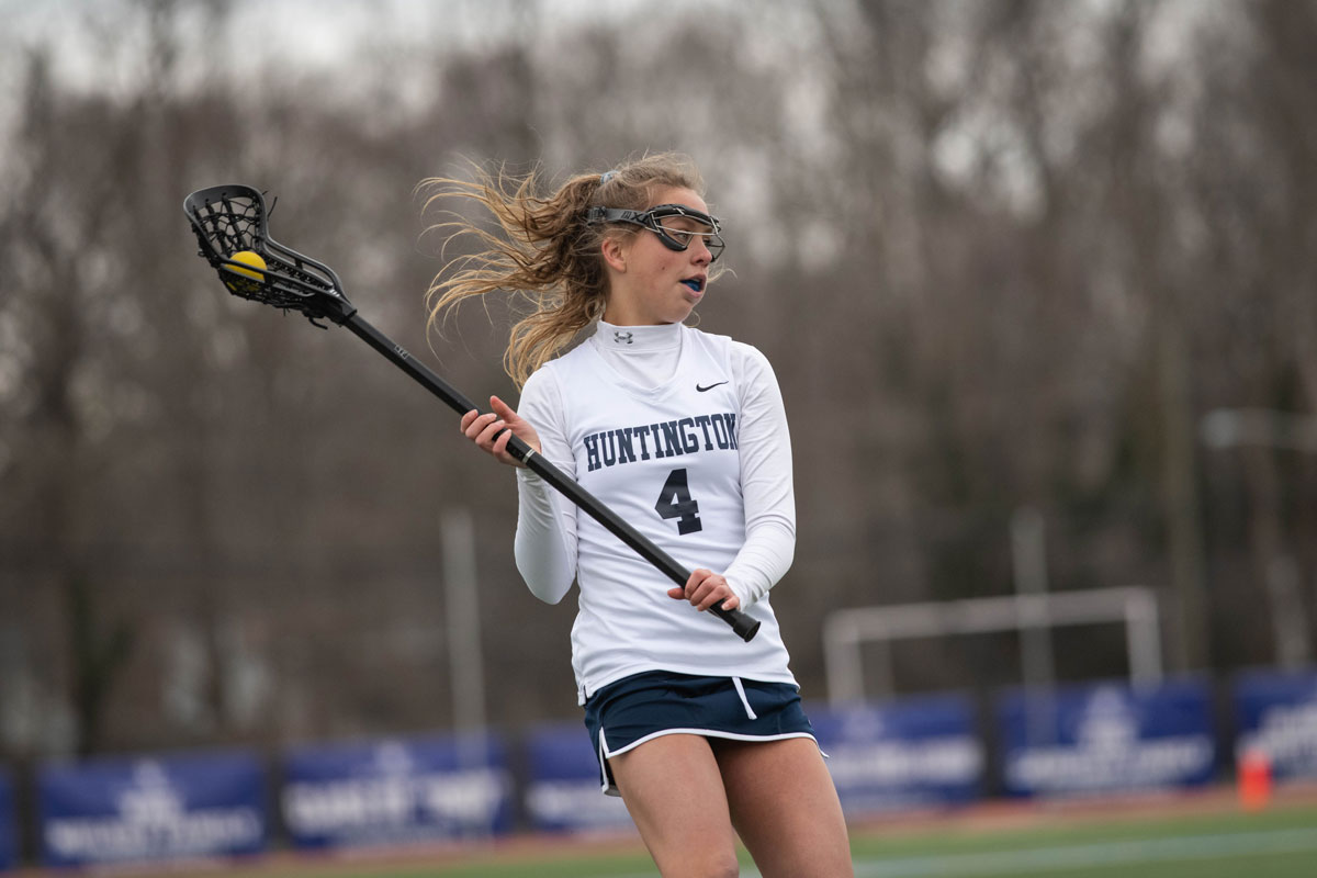 Freshman Katie Browne scored two goals against Brentwood. (Darin Reed photo.)