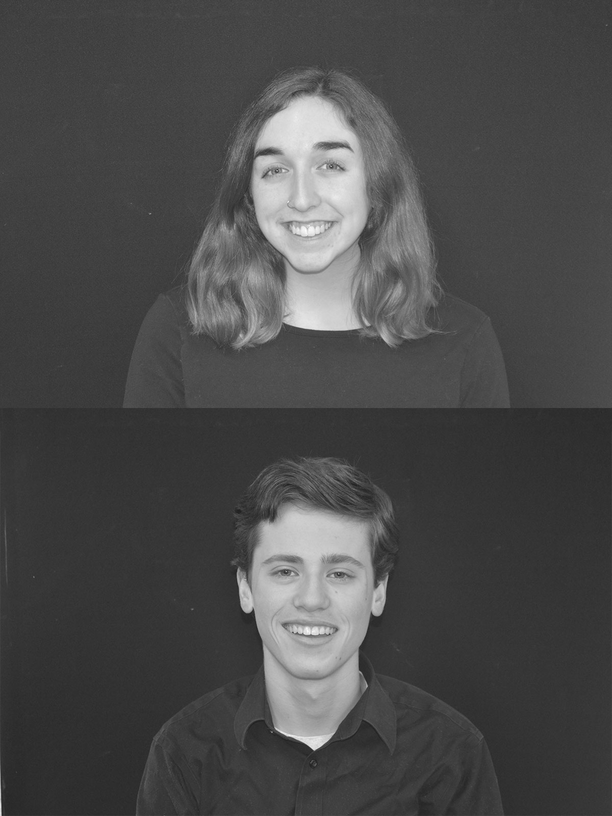 Isabella Cahill  (top) and Keenan Lyons  (bottom) will star in Thoroughly Modern Mille this weekend. (Darin Reed photo.)