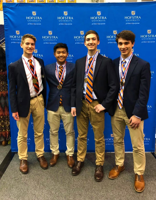 Andrew Knowles, Paul Katigbak, Ryan Knowles and Julien Rentsch are head to the State History Day finals in Cooperstown.