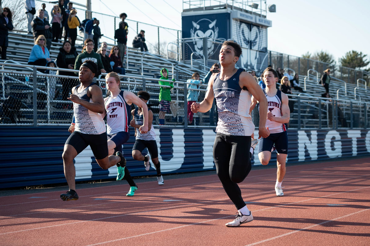 Jason Turner won the 100m and 200m dashes and the 4x100m relay in the meet. (Darin Reed photo.)