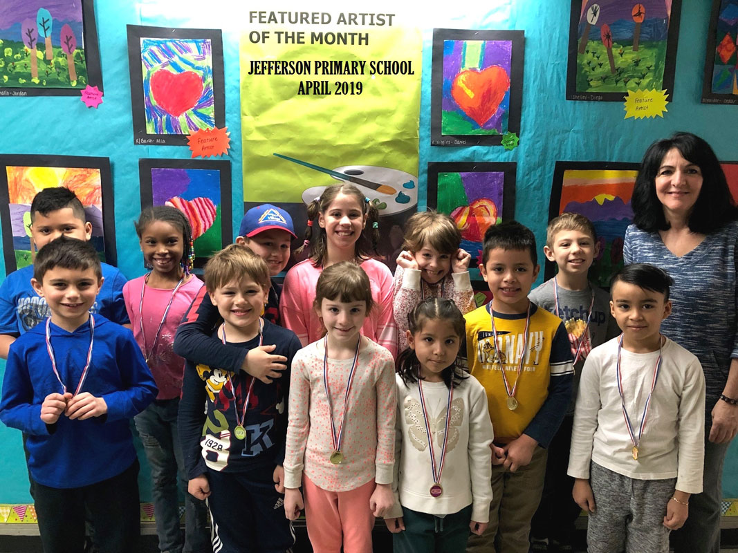 Jefferson School's Featured Artists of the Month for April.