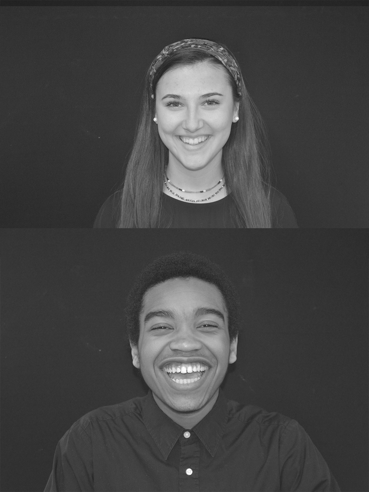 Phoebe Walther  (top) and Robert Jean-Gilles  (bottom) will star in Thoroughly Modern Mille this weekend. (Darin Reed photo.)