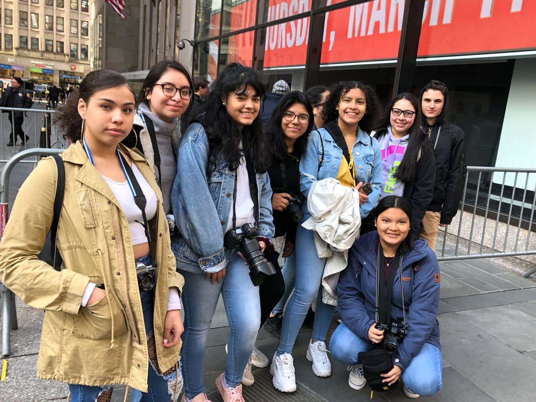 The trip into Manhattan included 62 Introduction to Photography students.