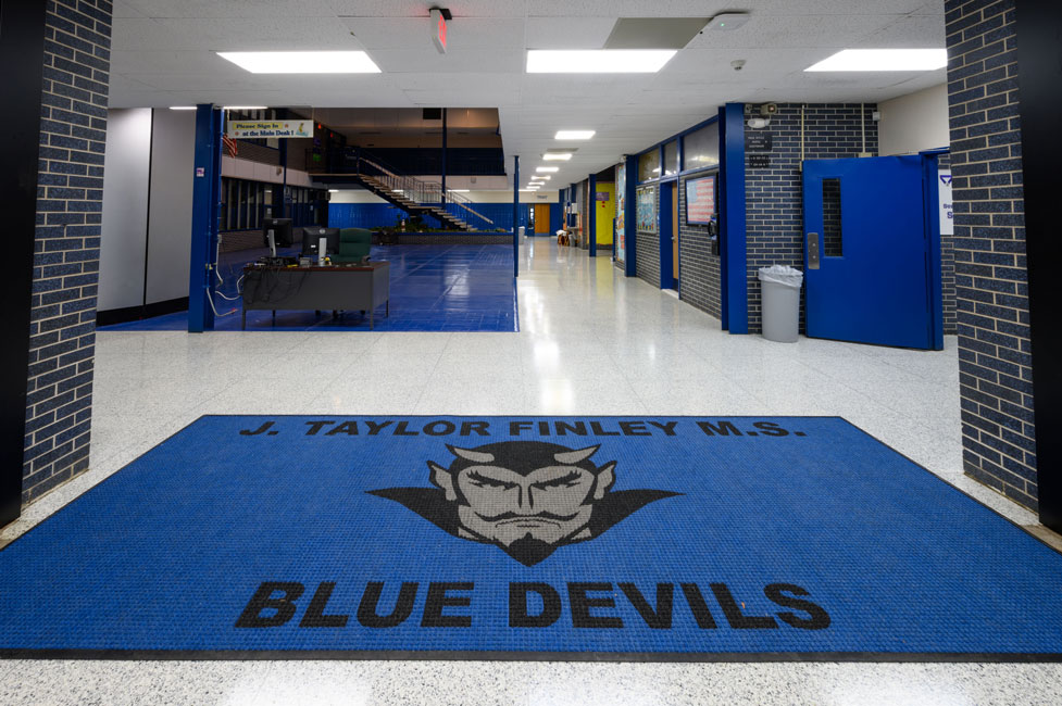 J. Taylor Finley Middle School's main lobby is getting a makeover. (Darin Reed photo)