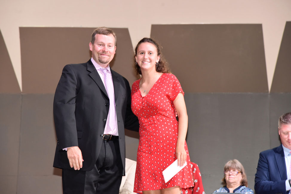ATH President James Graber with Potter Scholarship recipient Alyssa Sorensen 