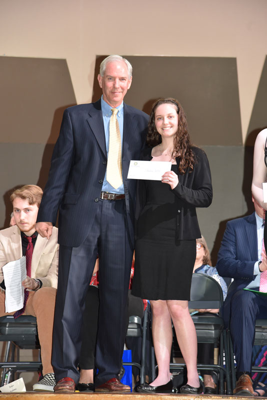  Christiana DeLuca with the Rotary Club's Ford Spilsbury. 
