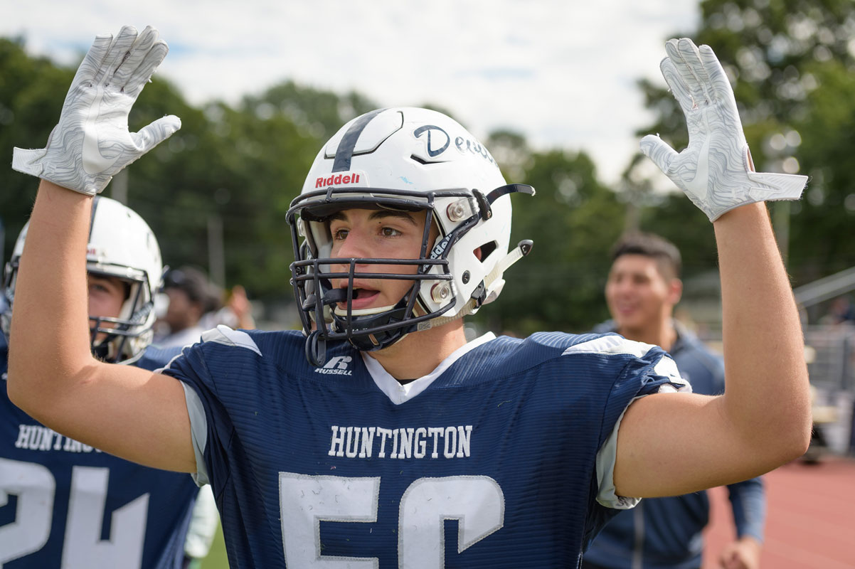 Vinny Caravetto and the Huntington football team can't wait for the 2019 season to begin. (Darin Reed photo.)
