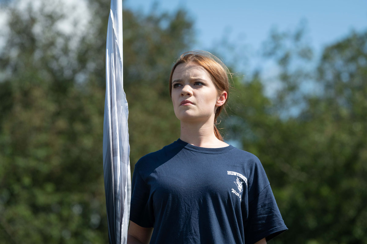 The Blue Devil band's color guard unit is sure to enhance this year's show. (Darin Reed photo)