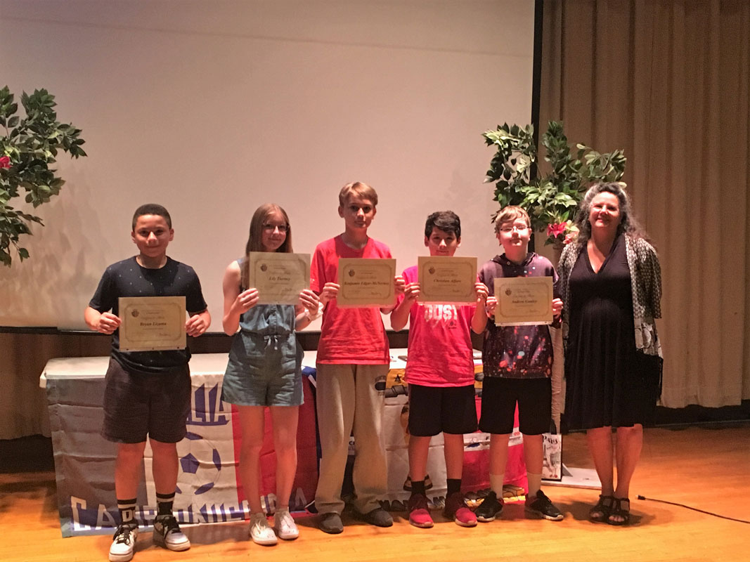 Finley seventh graders who participated in LeGrand Concours.