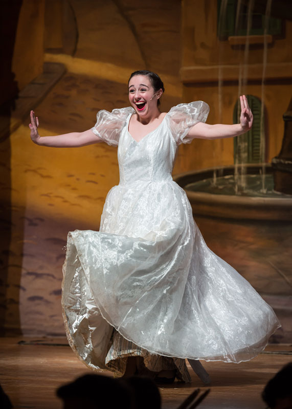 Abby Semelsberger played Cinderella for the Huntington High School drama club. (Darin Reed photo)